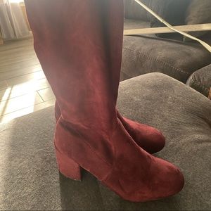 over the knee heel boots
